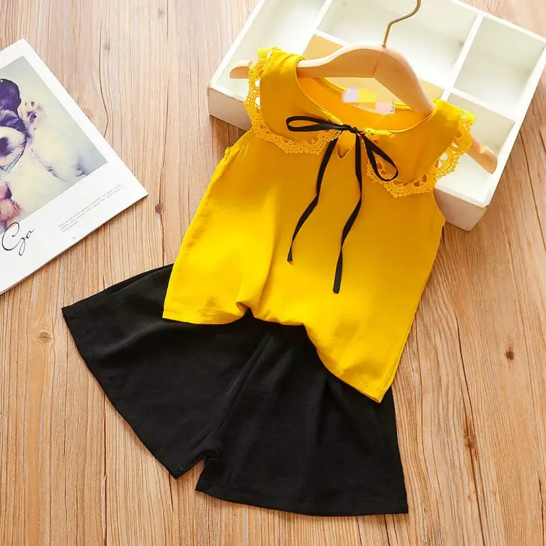Ensemble deux pièces d'été pour petites filles - Style coréen