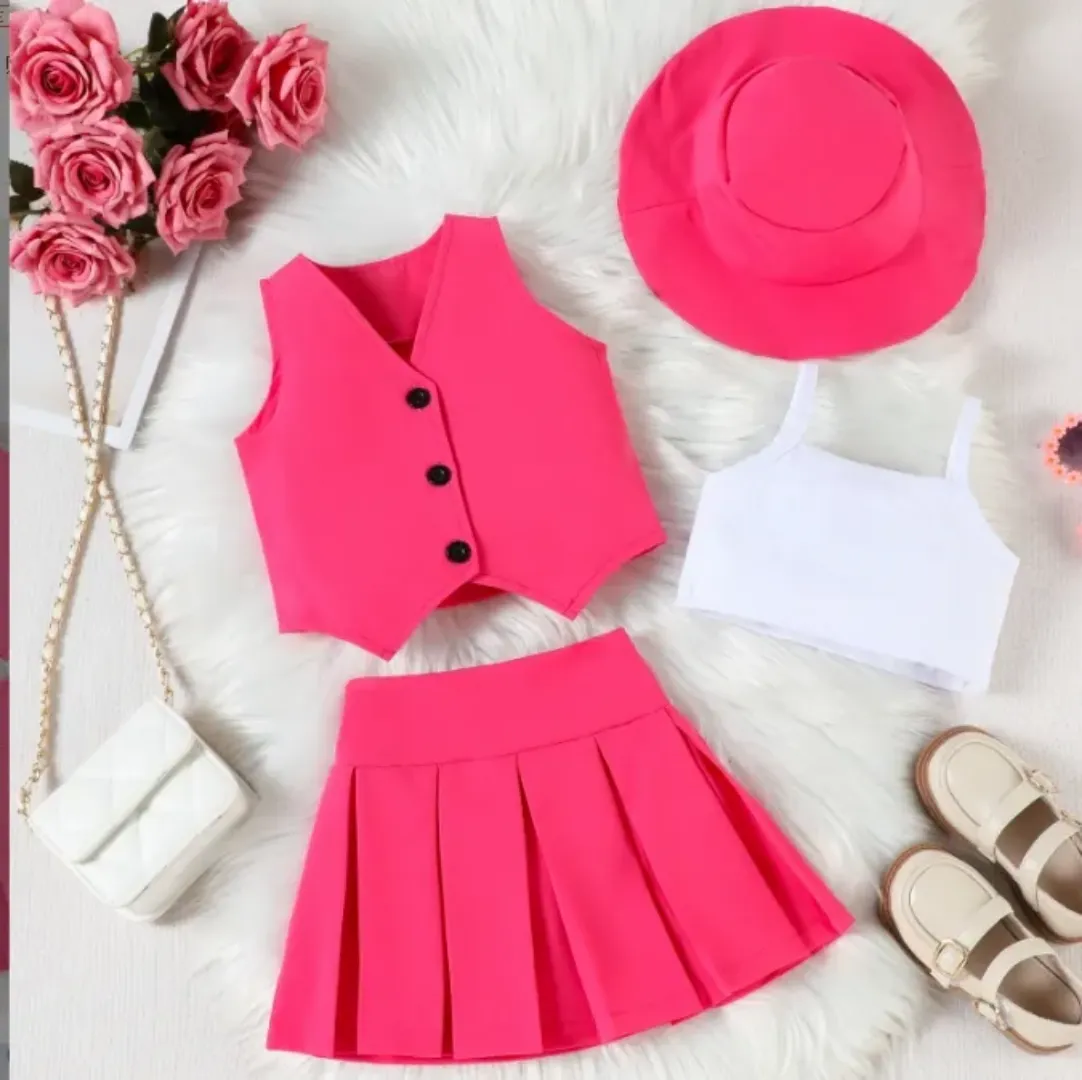Vêtements pour enfants Ensemble 3 pièces Boutique Toddler Bébé Enfants Fille