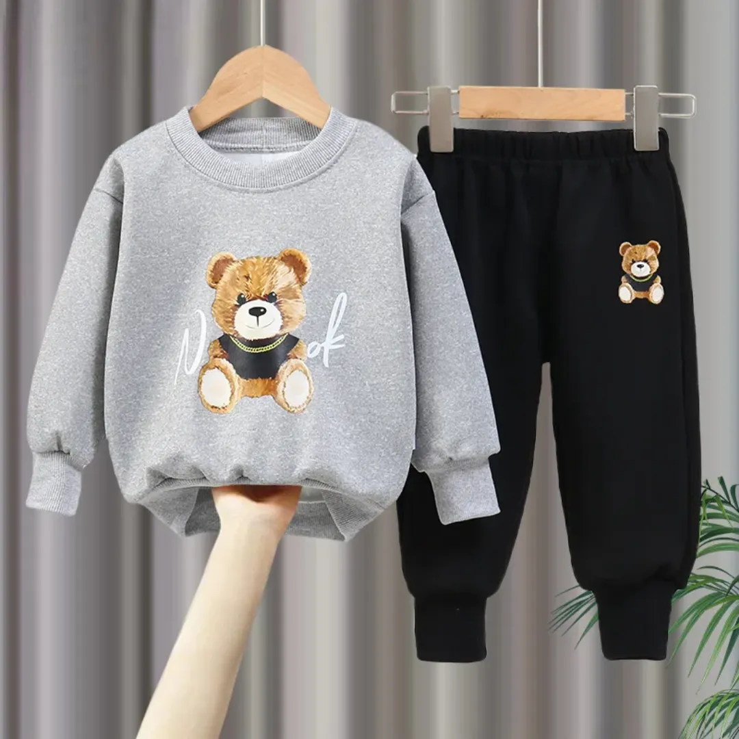 Ensemble sweat à capuche deux pièces pour enfants de 0 à 8 ans