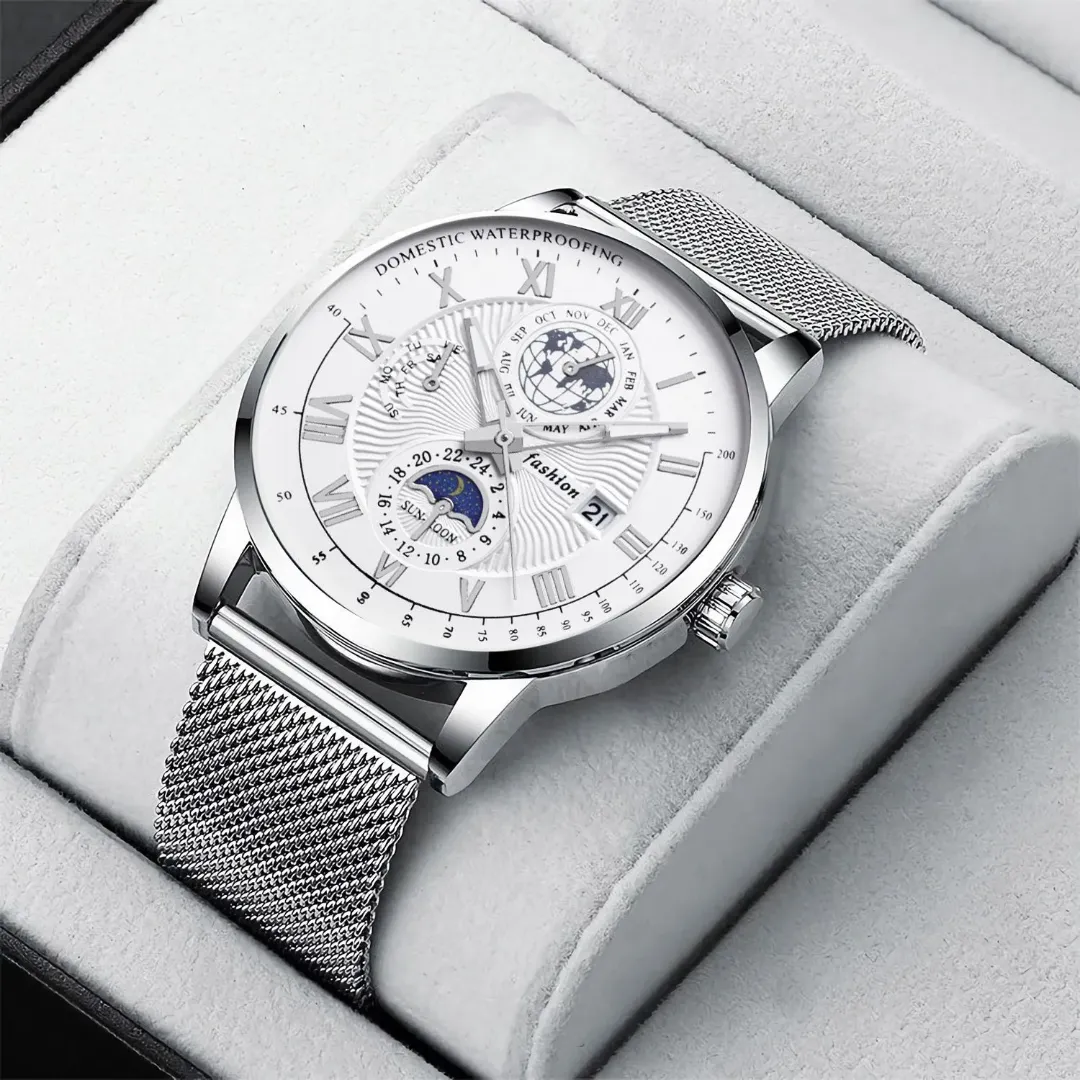 Nouvelle Mode de Montre-bracelet à Quartz pour Hommes Étanche et Lumineux