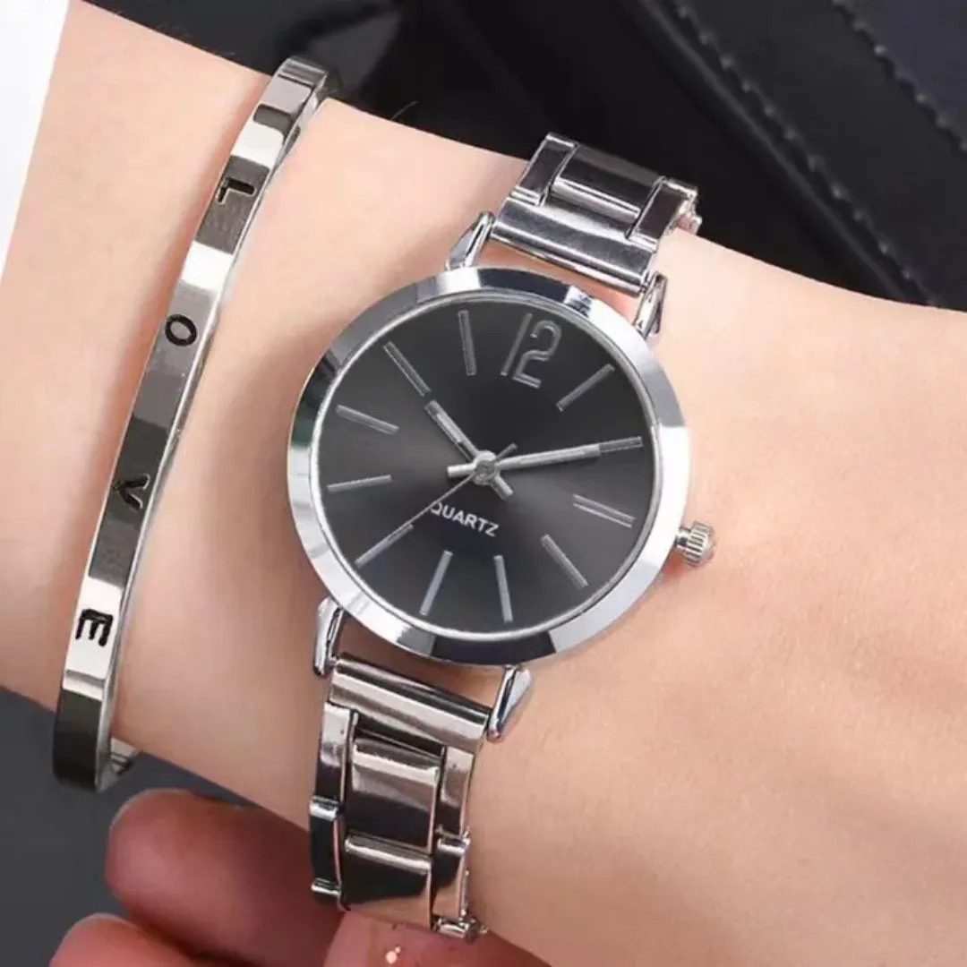Montre Bracelet Mode Alliage Or pour Femmes
