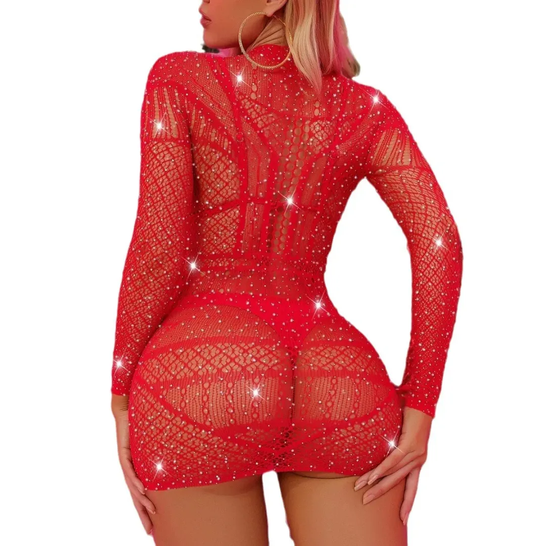 Robe en Maille Jacquard Élégante en Mousseline de Soie
