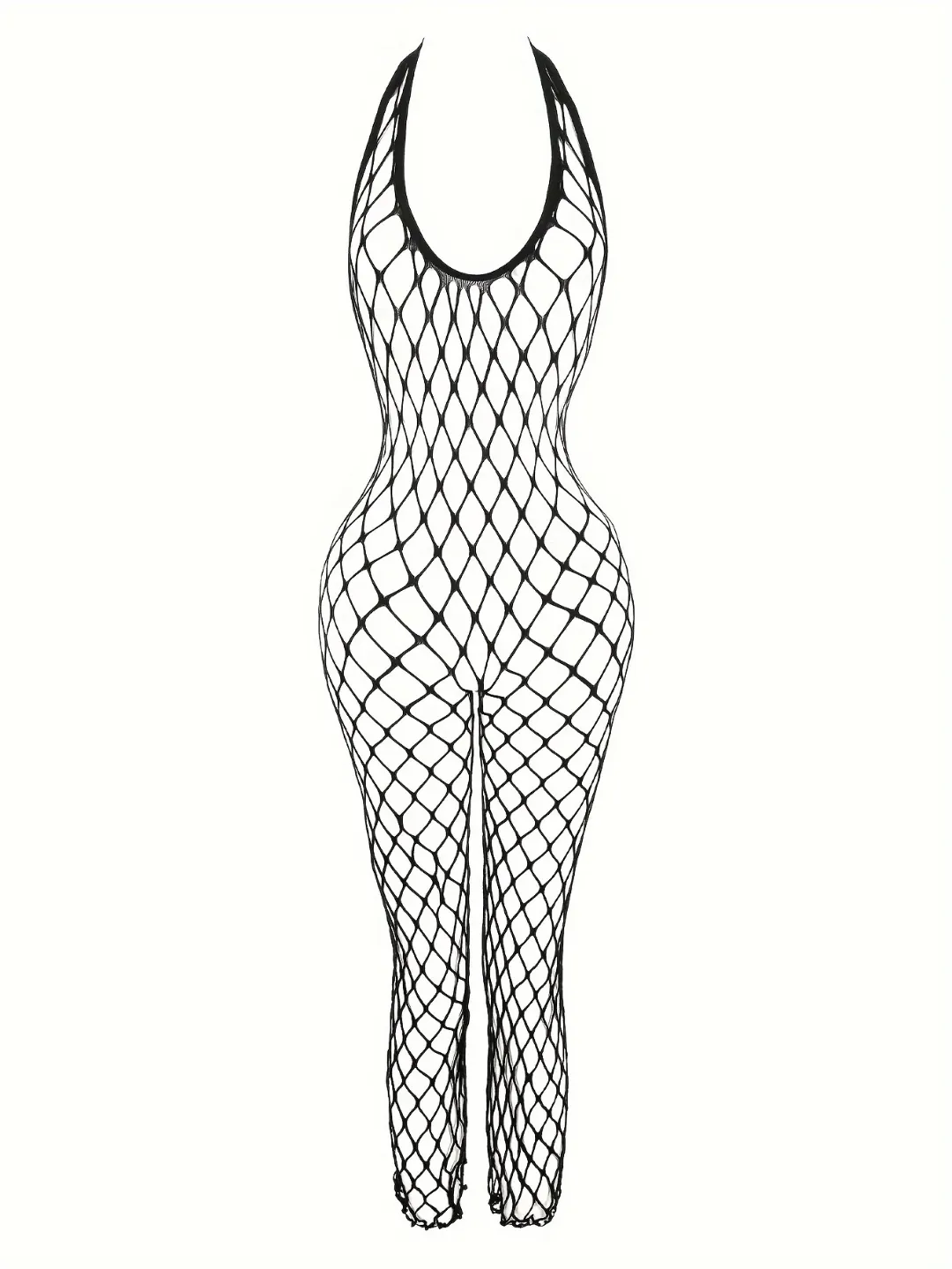 Robe une pièce en maille de style européen américain dos nu mature voluptueuse avec évider sexy