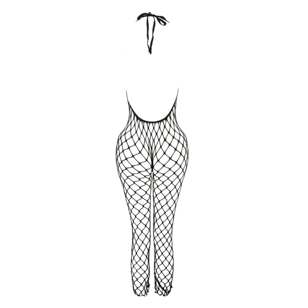 Robe une pièce en maille de style européen américain dos nu mature voluptueuse avec évider sexy