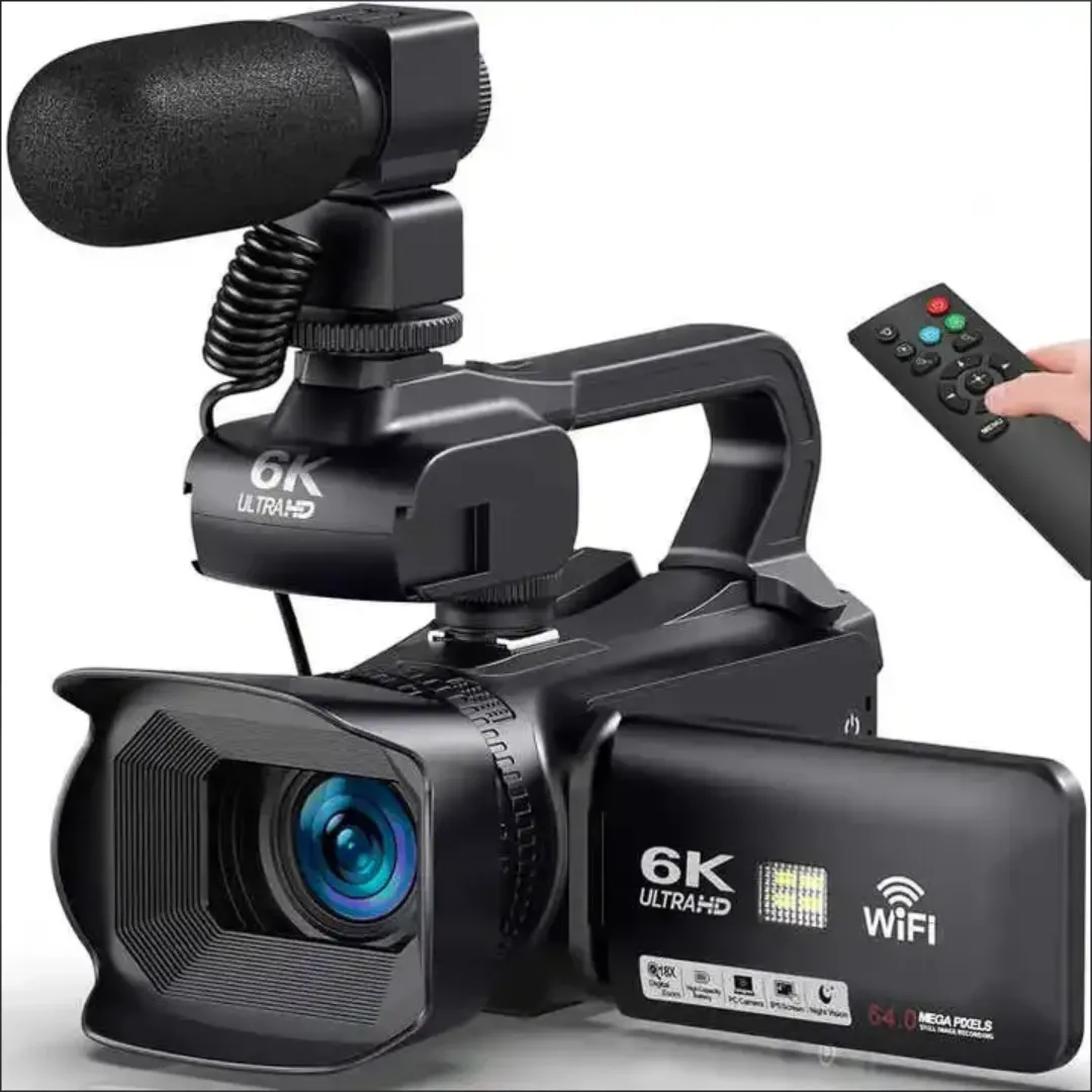 Caméscope Vidéo Numérique 6K HD - Estar - Fonctions Avancées : WIFI, Macro, Nightshot, 170° Grand Angle