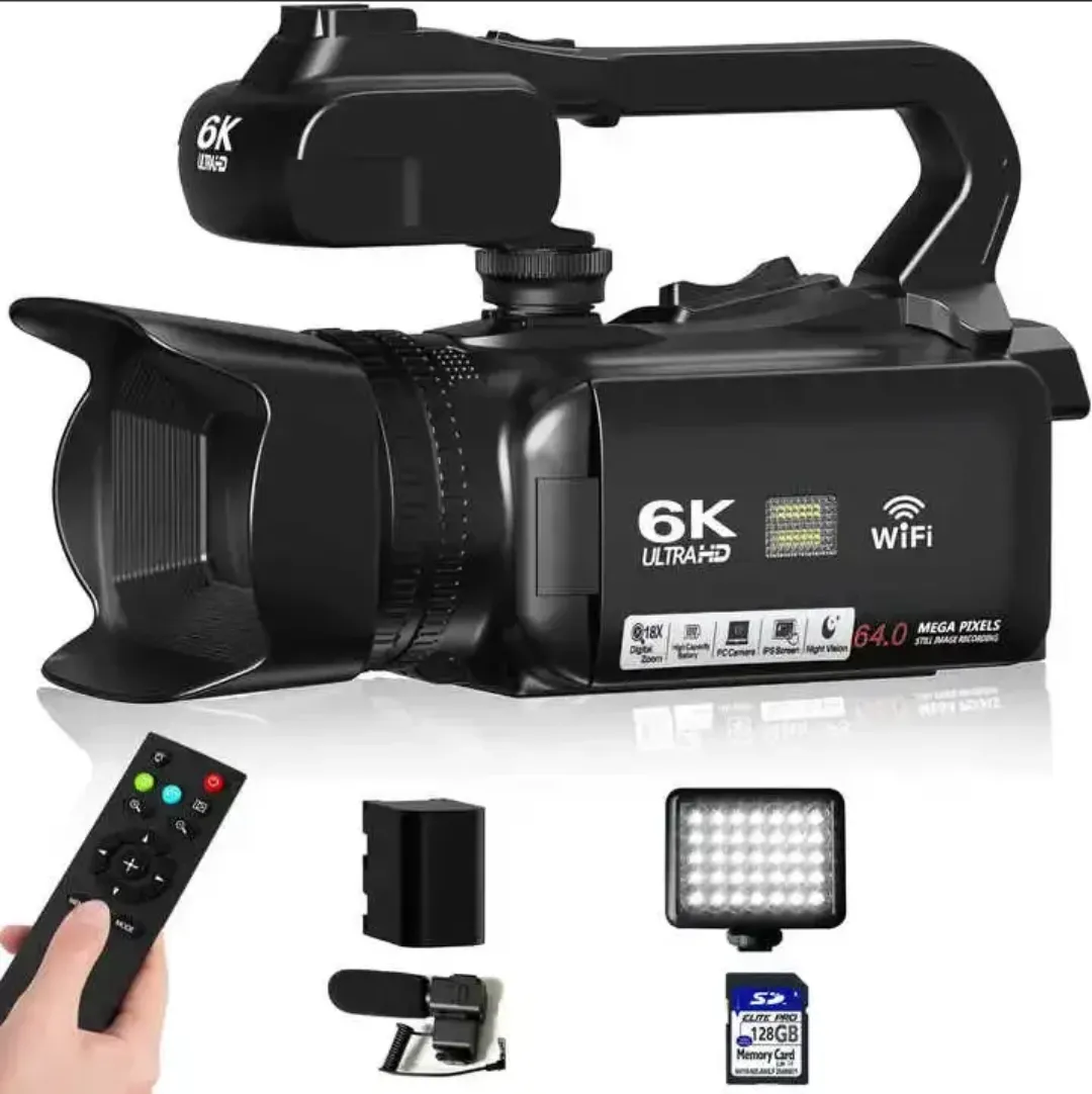 Caméscope Vidéo Numérique 6K HD - Estar - Fonctions Avancées : WIFI, Macro, Nightshot, 170° Grand Angle
