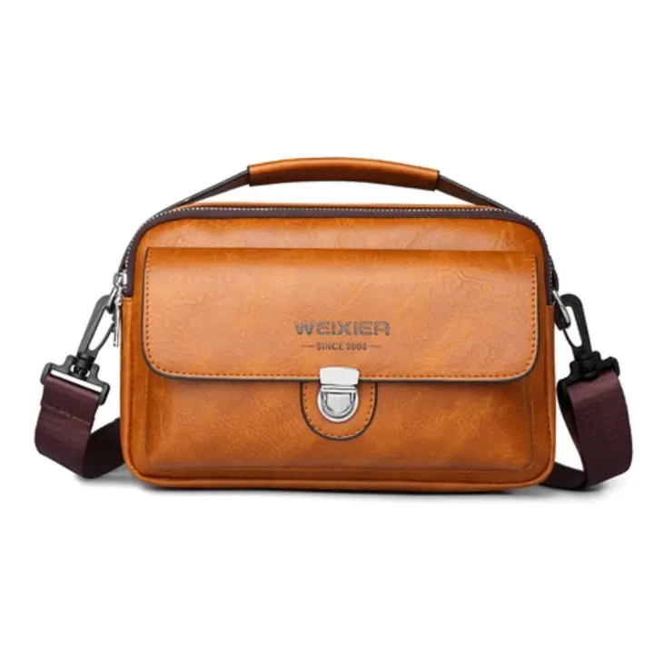 Sac à bandoulière rétro en cuir PU pour hommes