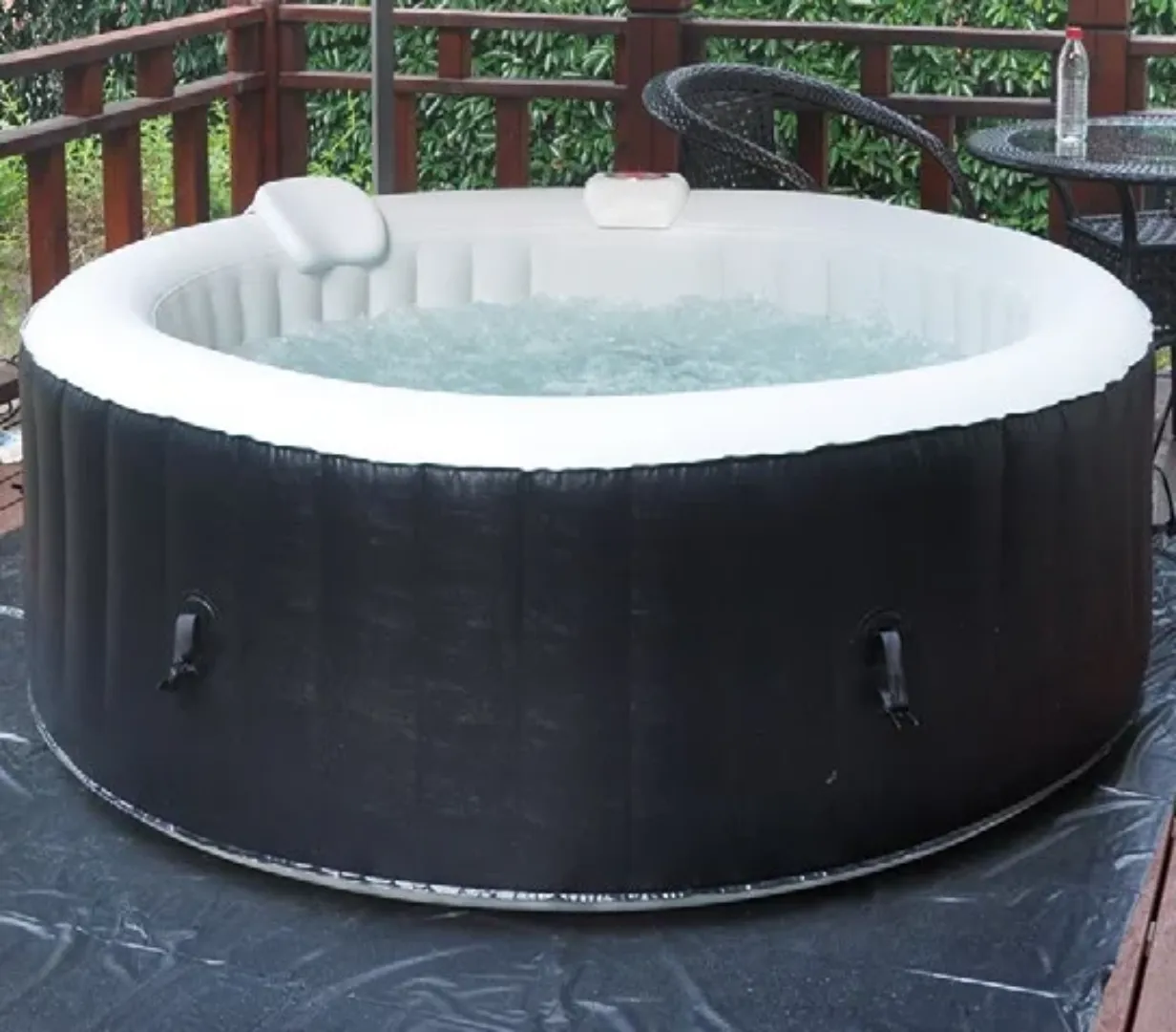 Jacuzzi Gonflable Rond 6 et 4 Places - Spa Portable avec Massage à Bulles - PVC Renforcé