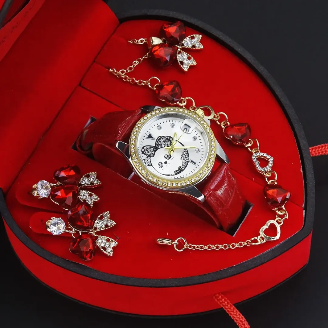 Montre de luxe pour femme petit cadran bracelet en cuir