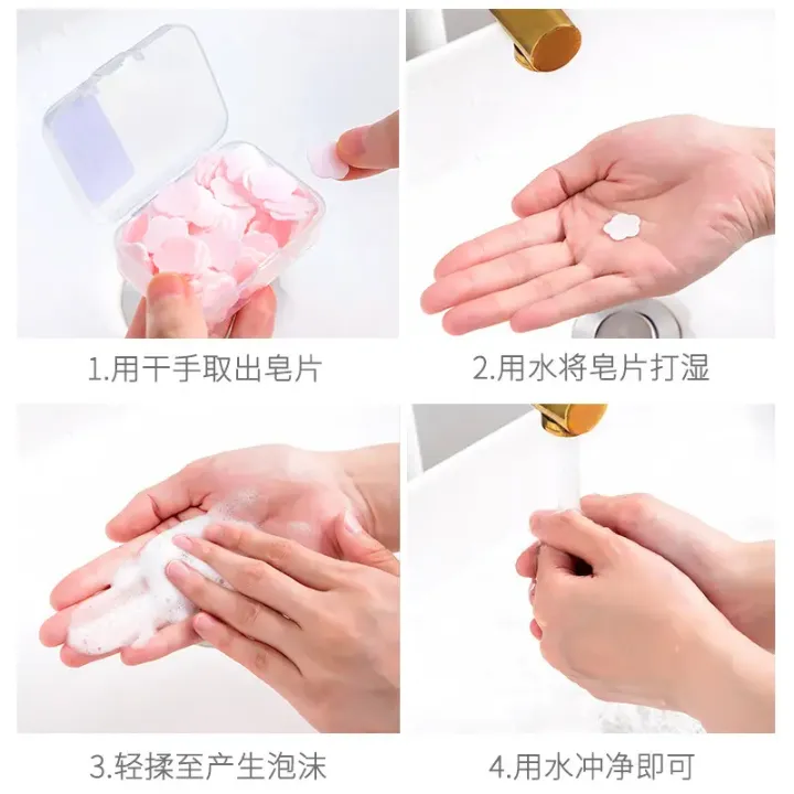 Bain parfumé Confettis Pétale Fleur Savon Lavage à la main Papier Savon