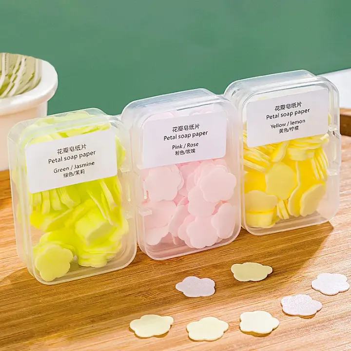 Bain parfumé Confettis Pétale Fleur Savon Lavage à la main Papier Savon