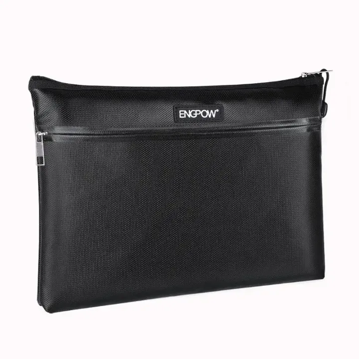 YIHUAXING Sac Document Ignifuge et Étanche avec Double Poche et Fermeture