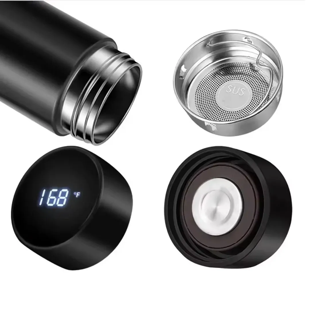 Termo Smart 500ml LED Affichage de la température Bouteille d'eau isolante en acier inoxydable