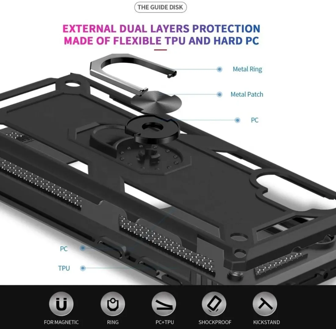 Fengleyi — Coque pour Samsung Galaxy Note 10 Plus, 5G, Pro avec Support Anneau