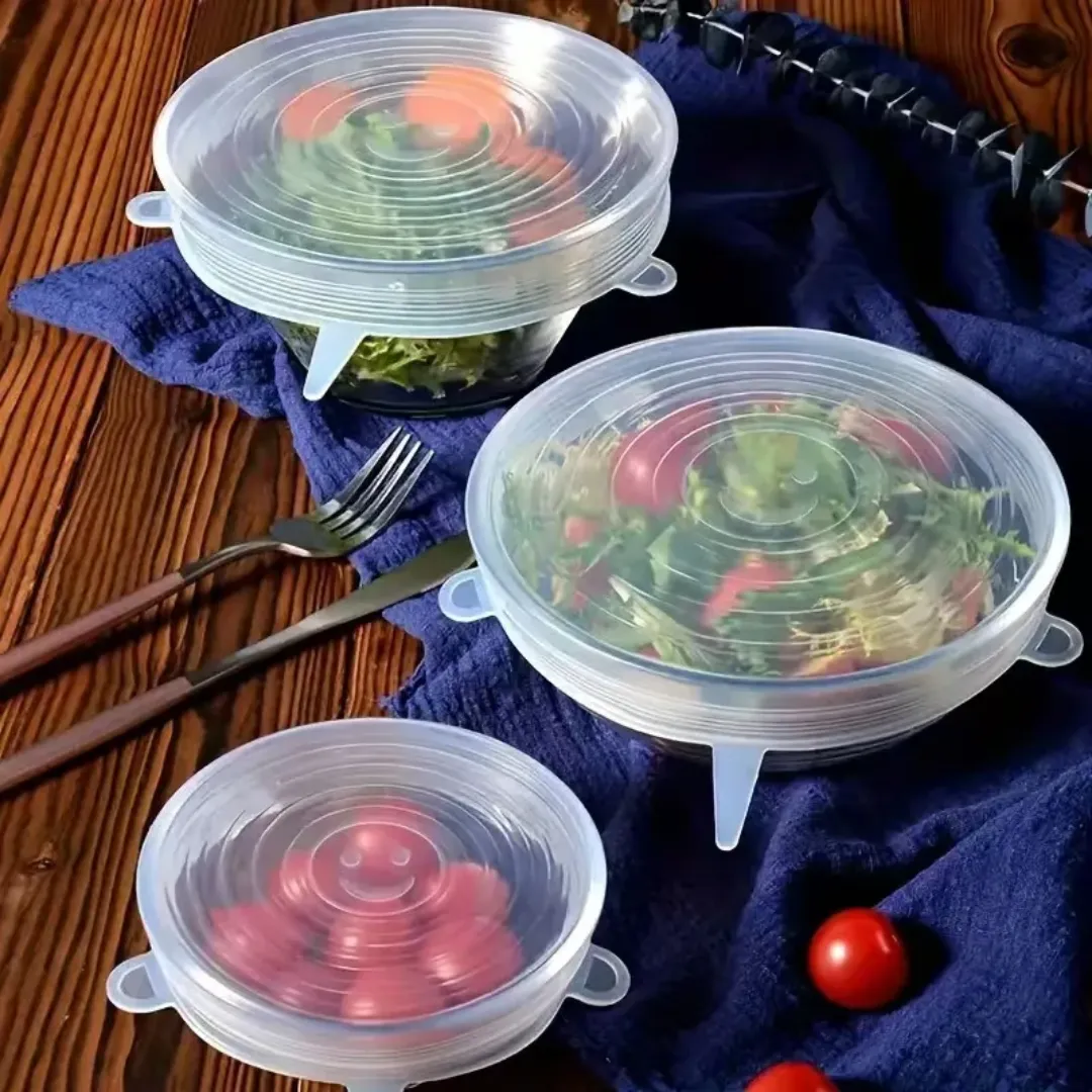 Couvercle en silicone Smiley Face pour conservation des aliments