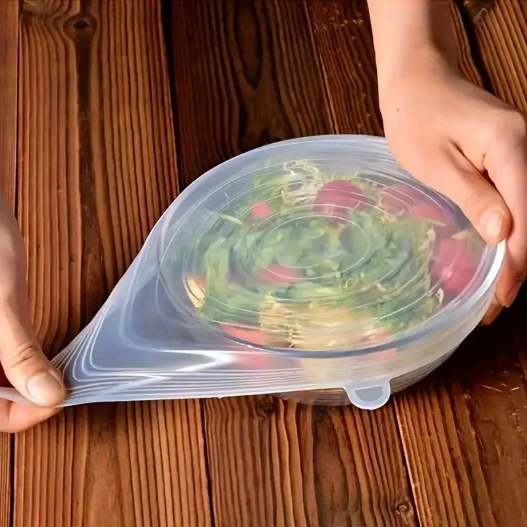 Couvercle en silicone Smiley Face pour conservation des aliments