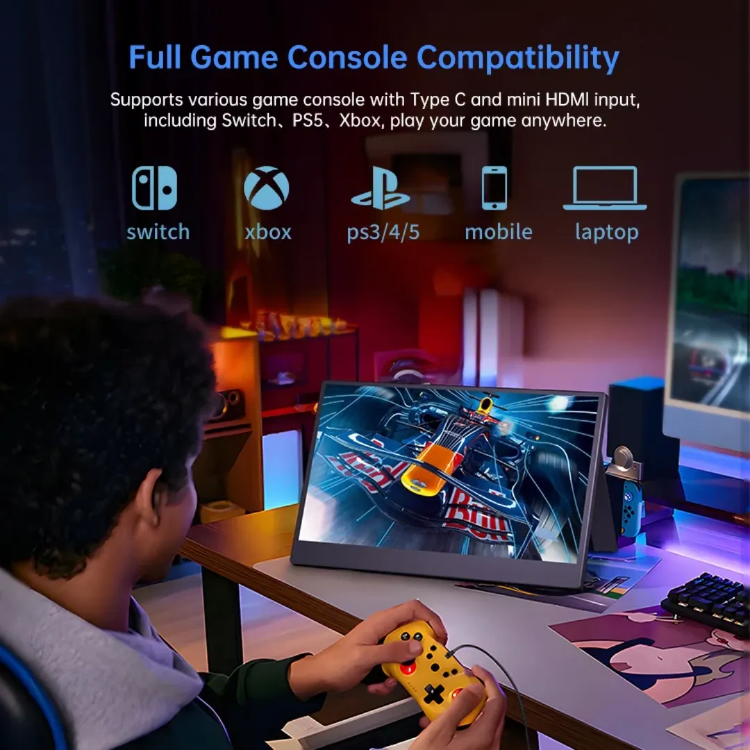 HGFRTEE 15 pouces moniteur Portable cadre Ultra-étroit HDR affichage écran en gros moniteur Portable