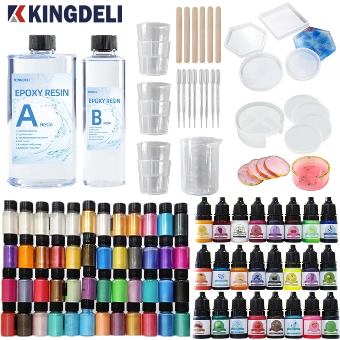 Kit de démarrage en résine époxy cristal pour bijoux DIY