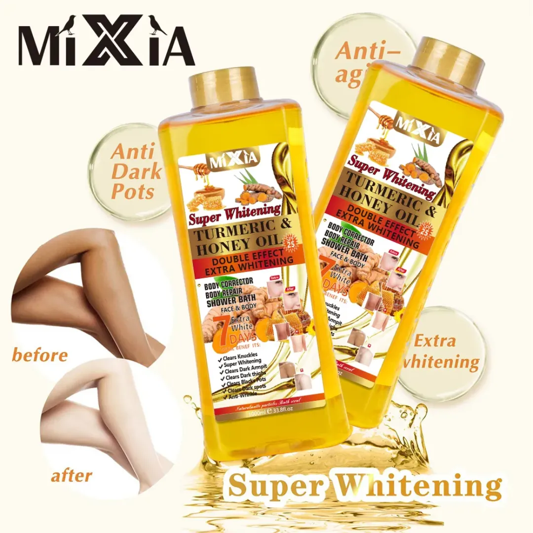 250ml Huile corporelle extra blanchissante au miel de curcuma pour éclaircir la peau