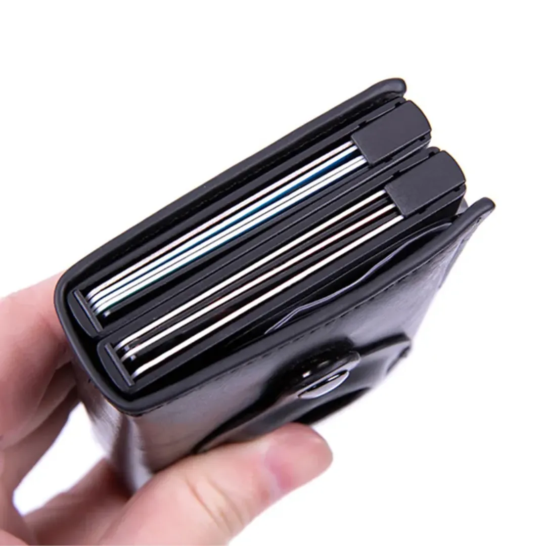 Portefeuille Mince en Fibre de Carbone avec Blocage RFID