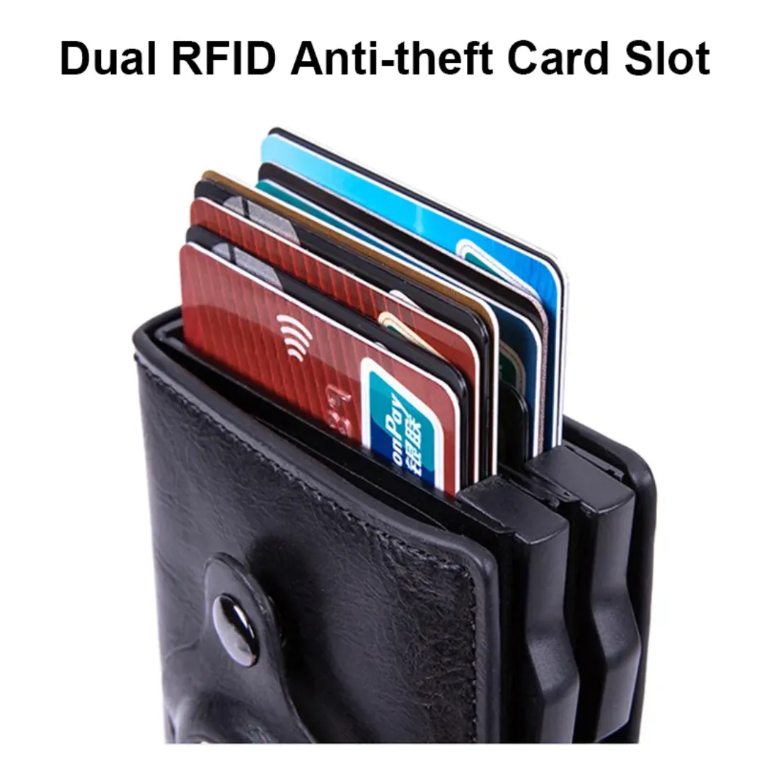 Portefeuille Mince en Fibre de Carbone avec Blocage RFID