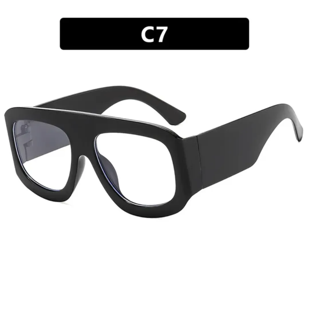 Lunettes de soleil surdimensionnées carrées à cadre épais