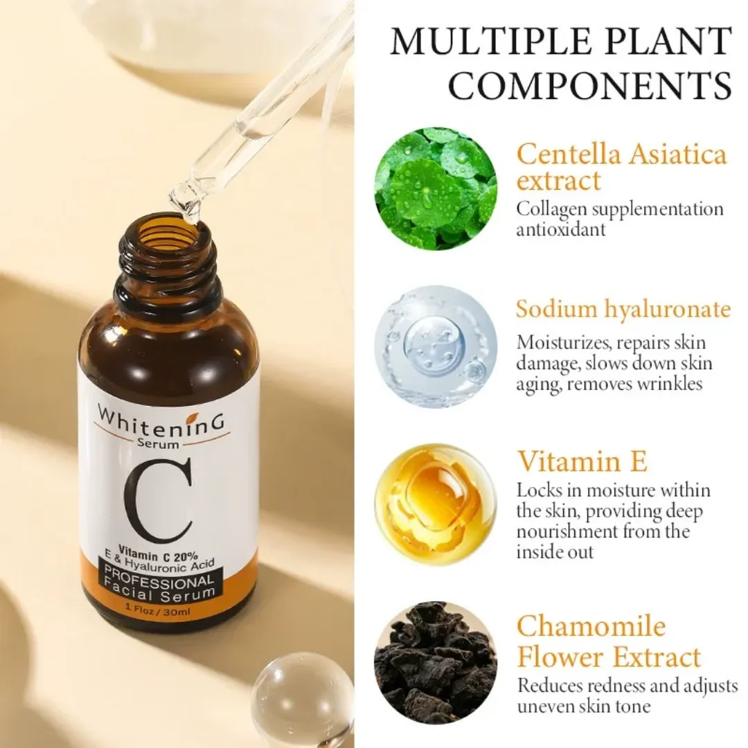 Vitamine C anti-rides sérum pour le visage lifting raffermissant fondu ridules Anti-âge Essence blanchissant éclaircir nourrir soins de la peau