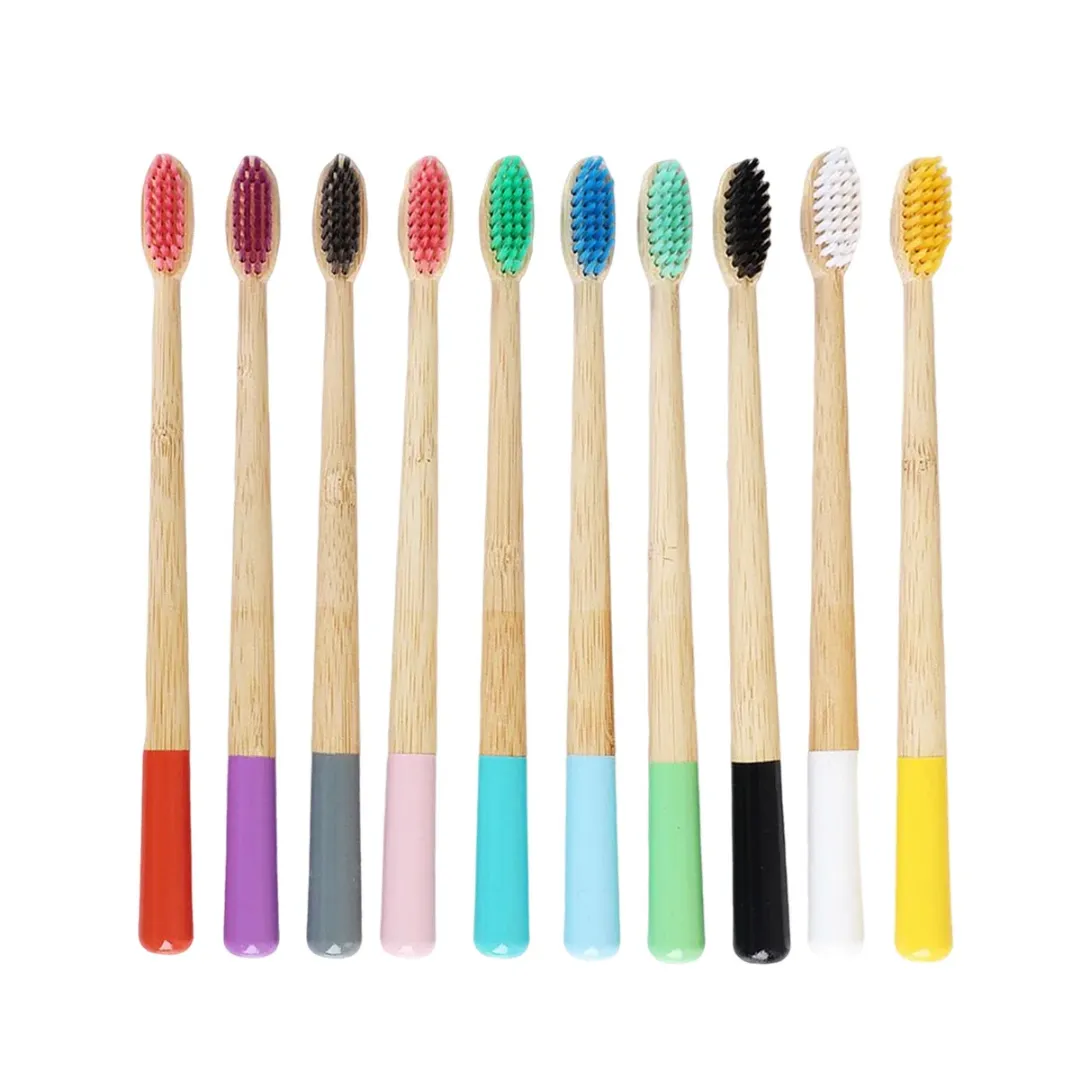 Brosse à dents en bambou biodégradable et recyclable avec logo personnalisé