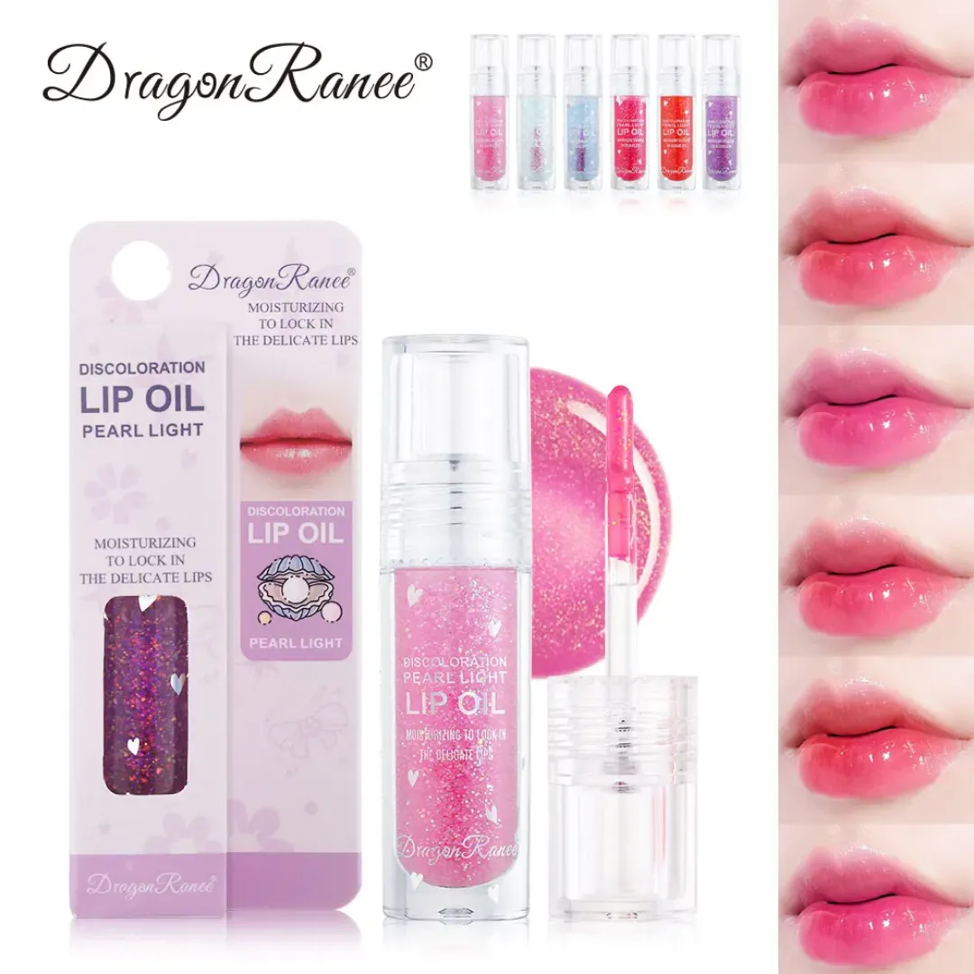 Gloss à lèvres pailleté changeant de couleur hydratant brillant