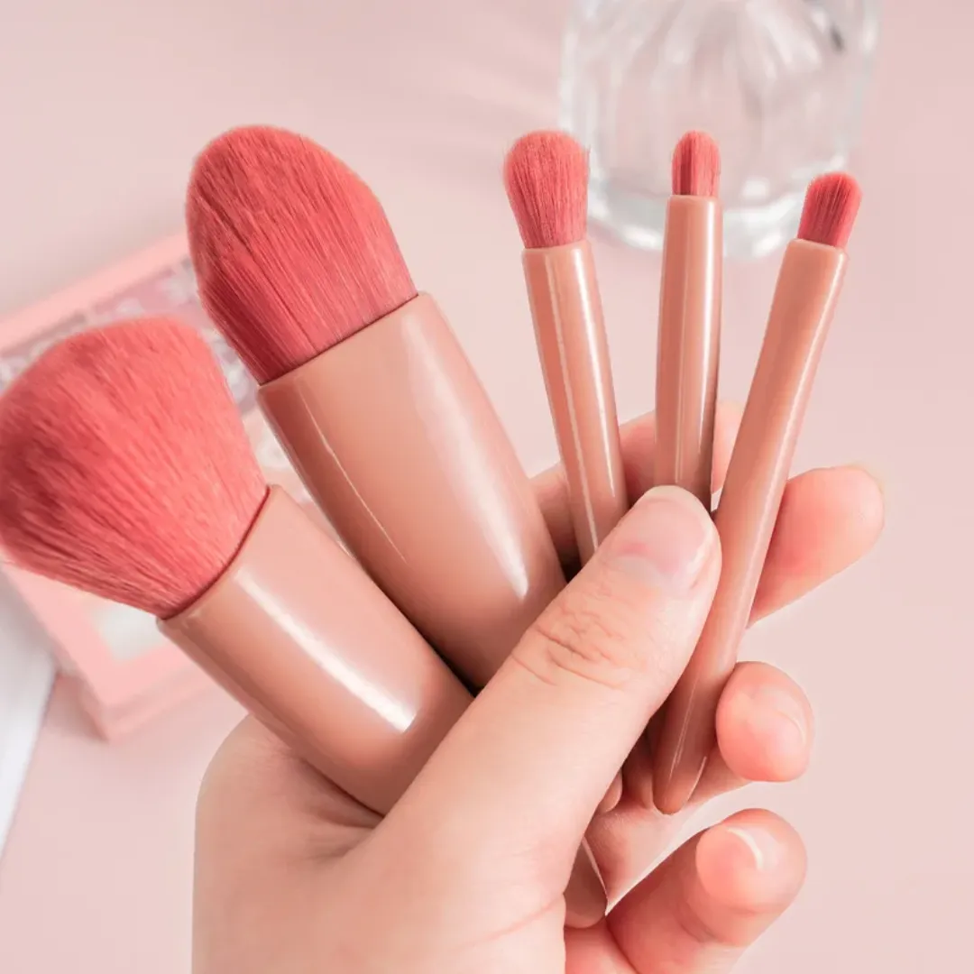 5 Pièces Pinceaux de Maquillage Ensemble d'Outils Cosmétique