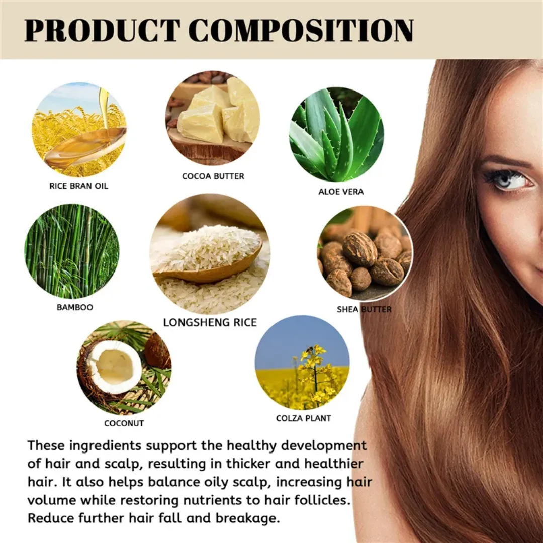 EELHOE Savon au riz Longsheng pour la croissance des cheveux