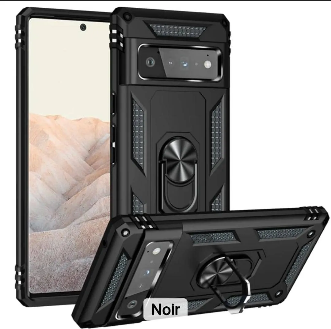 Étui de protection antichoc pour Google Pixel 6 Pro avec support rotatif à 360 degrés