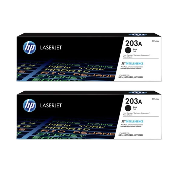 Pack de 4 couleurs Cartouches de toner originales pour HP 203A avec puce compatible. 