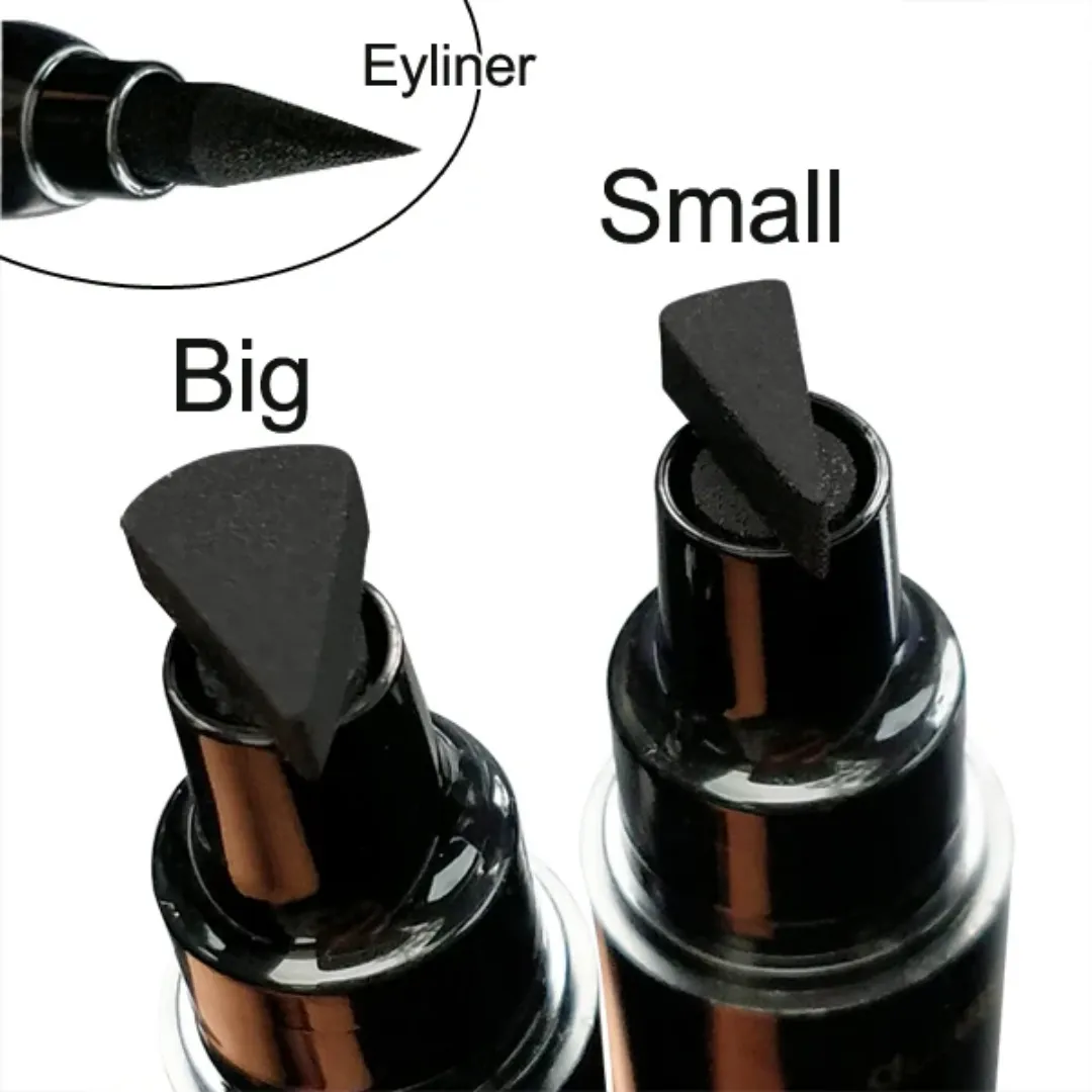 CmaaDu Crayon Eyeliner Liquide Super Étanche Noir Double Tête
