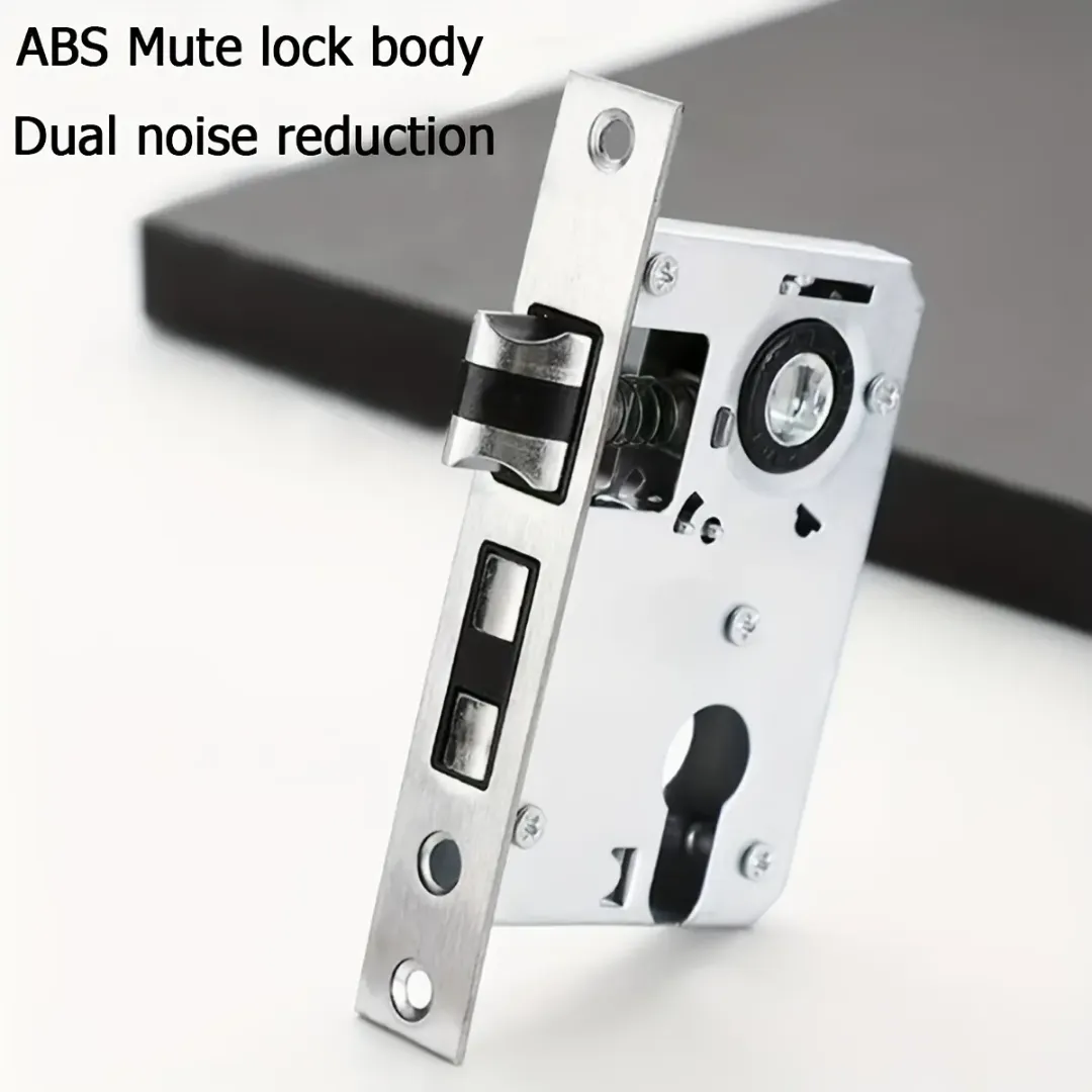 Serrure de porte de chambre en bois massif silencieuse simple poignée de porte moderne pour l'intérieur de la chambre