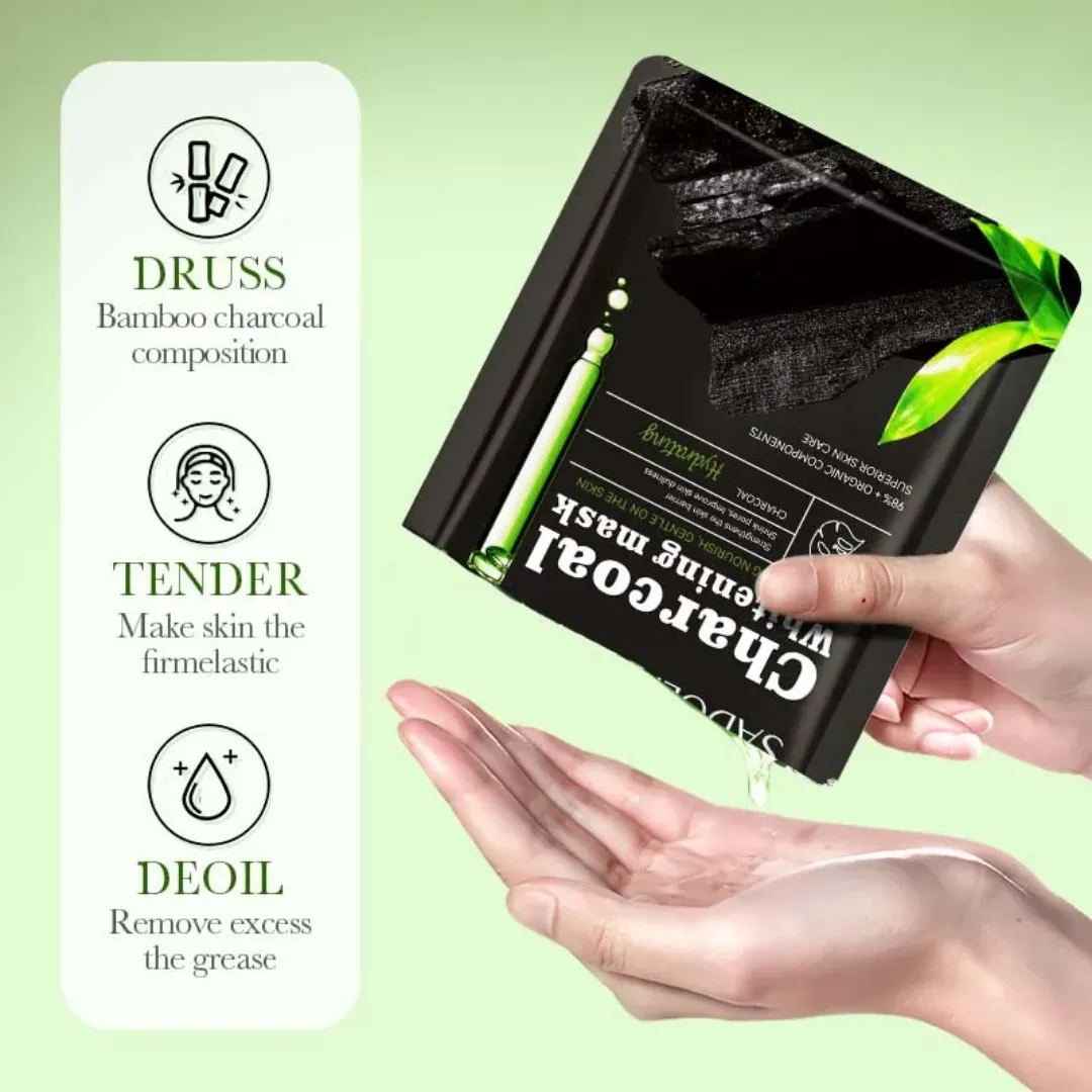 Masque facial au charbon de bambou nettoyant en profondeur
