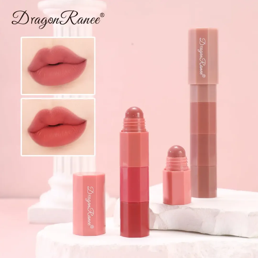 4 en 1 Kit de crayons de rouge à lèvres mat mignon Combo Red Lip Tint Velvet