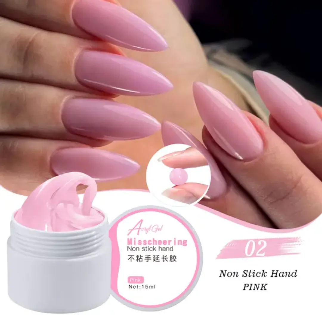 Gel adhésif solide antiadhésif d'extension d'ongle 15mL