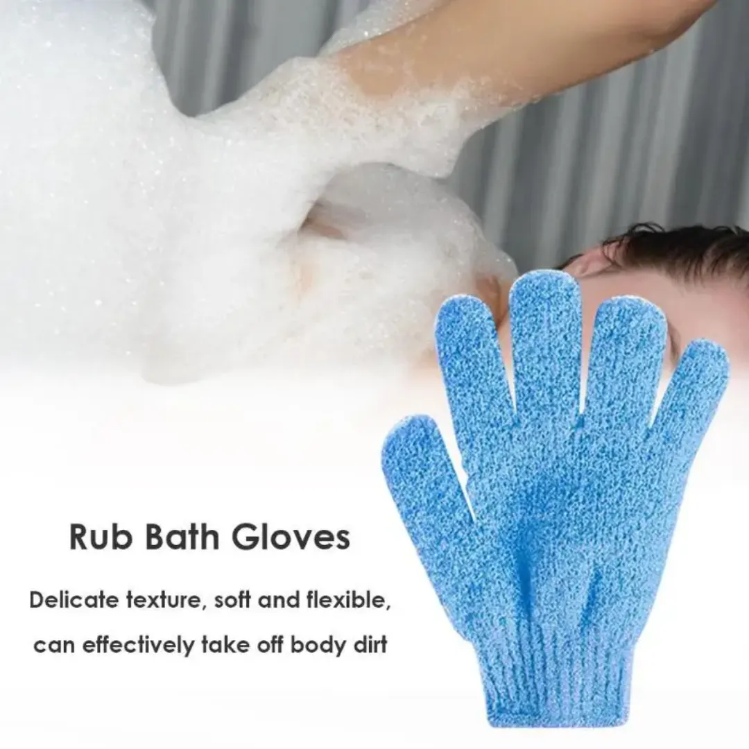 Gants de bain exfoliants à cinq doigts