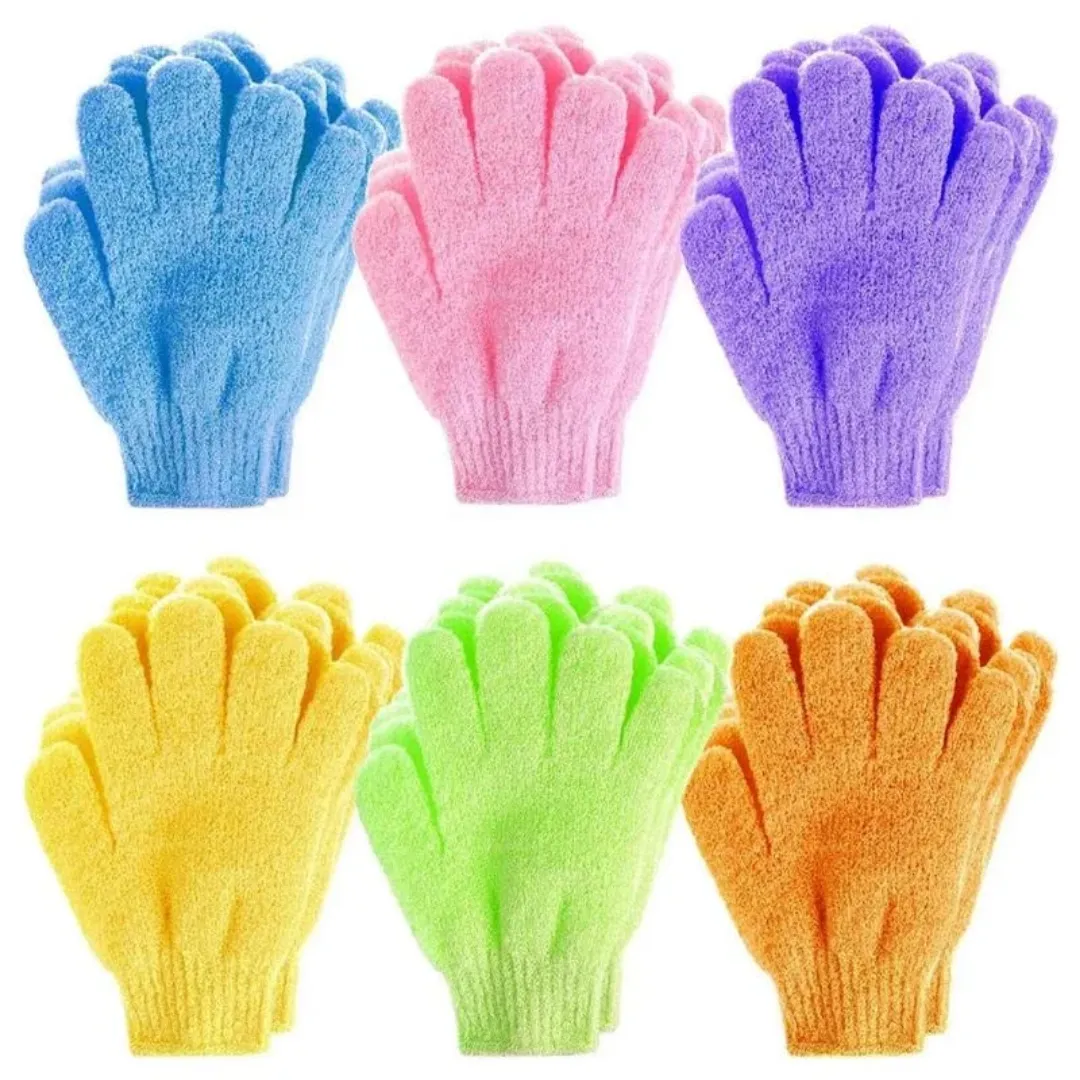 Gants de bain exfoliants à cinq doigts