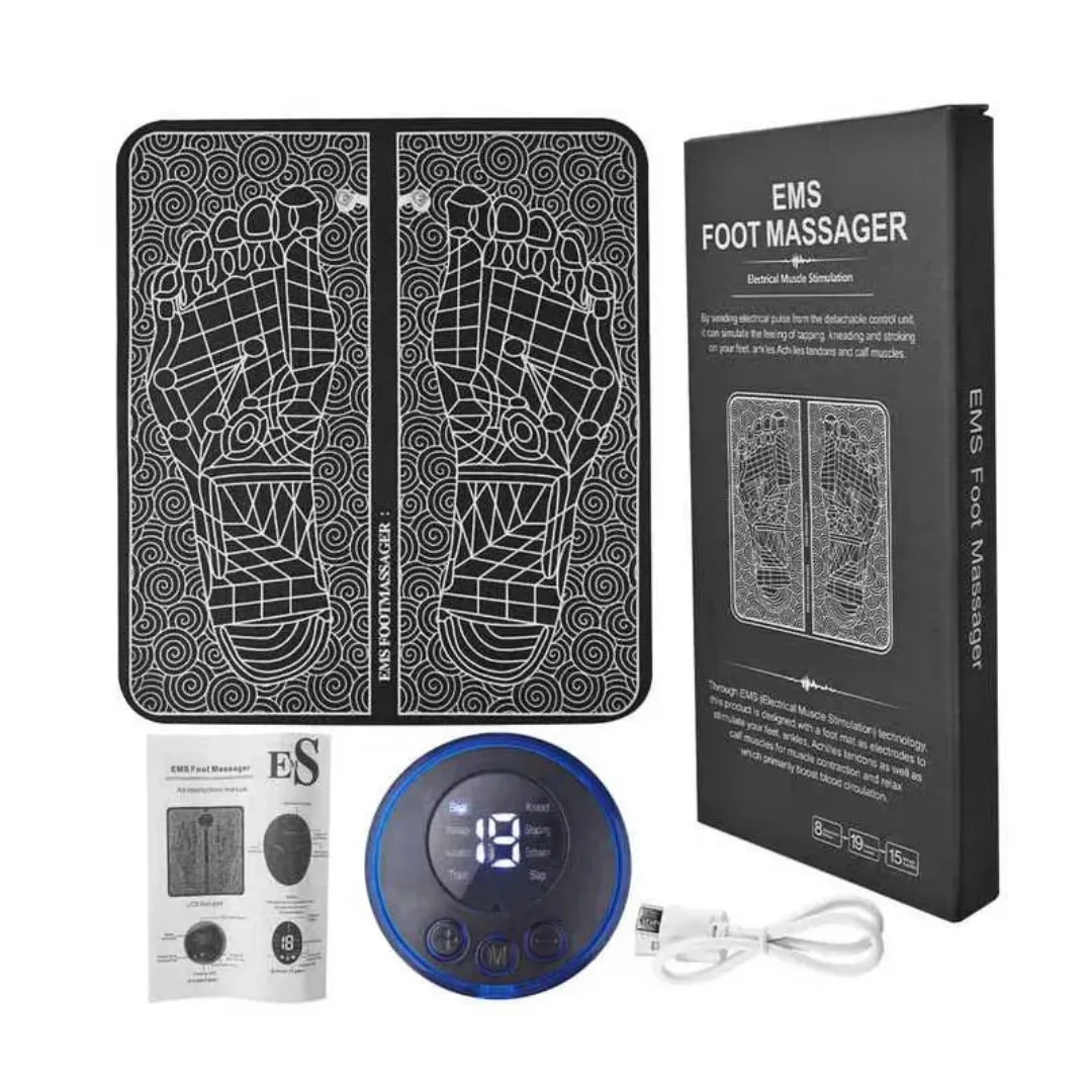 Produits chauds TENS Vibration électrique EMS Pied & Cou/Épaule Masseur Stimulateur musculaire Pad pour la Relaxation