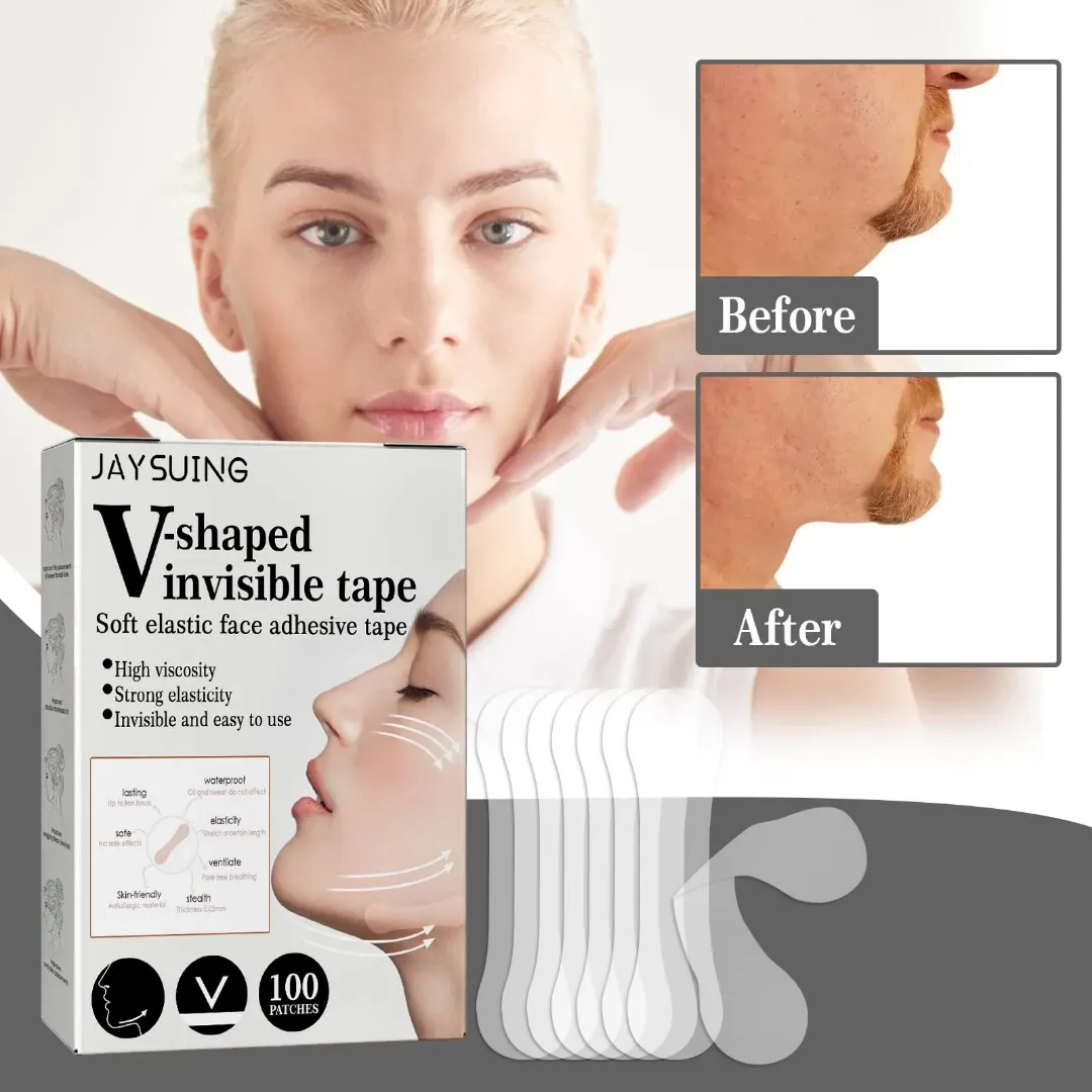 100 Pièces Autocollants de Visage de Levage Invisible Transparent