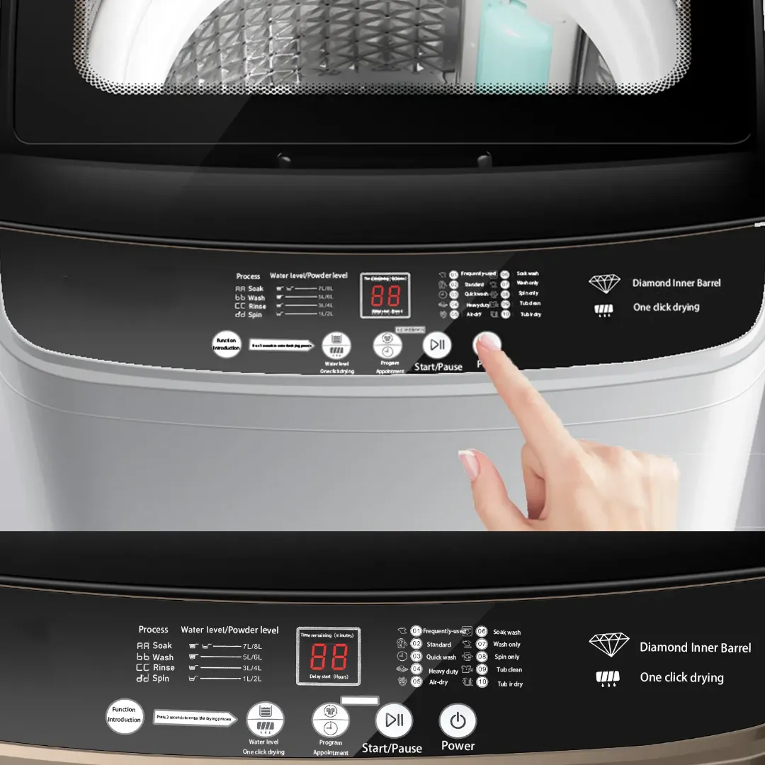 Nouvelle machine à laver entièrement automatique à charge supérieure de 7kg