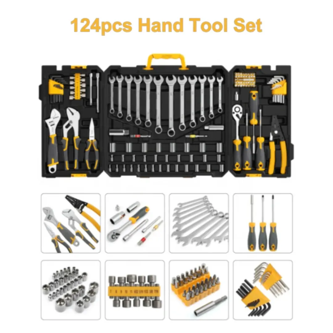Kit d'outils 124 pièces avec douilles métriques et impériales