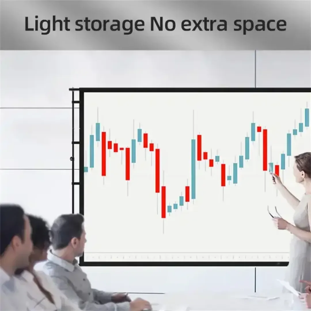 Écran de cinéma projecteur avec support 150 pouces 4K HD 16:9