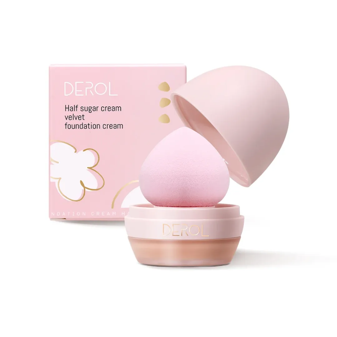 DEROL Fond de Teint à Couverture Complète Liquide Mat Hydratant Longue Durée