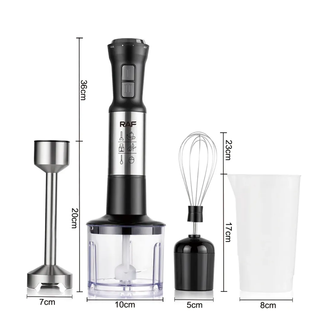 RAF R.292 Mélangeur à main 4 en 1 Mélangeur à immersion en acier inoxydable