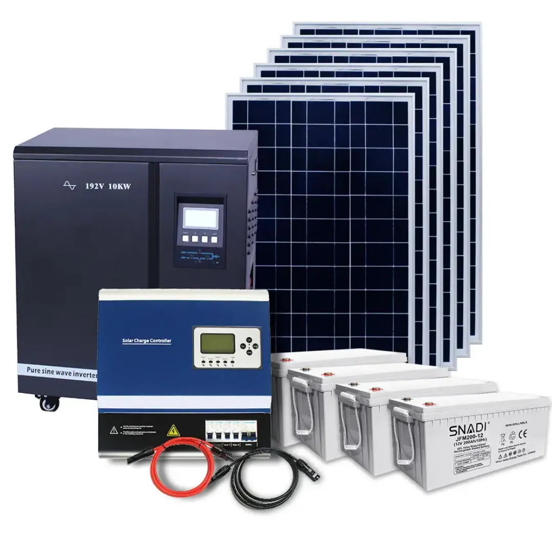 Ensemble complet de système d'énergie solaire, kit complet 1kw avec batteries au lithium