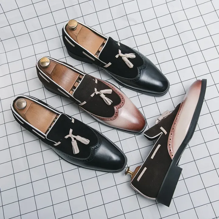 Chaussures richelieu à enfiler basses pour hommes - Style britannique décontracté et tendance