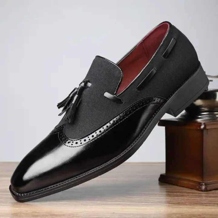Chaussures richelieu à enfiler basses pour hommes - Style britannique décontracté et tendance